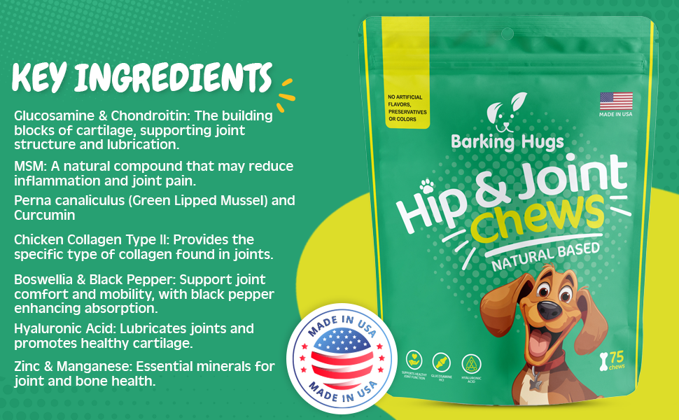 Barking Hugs Hip & Joint Chews