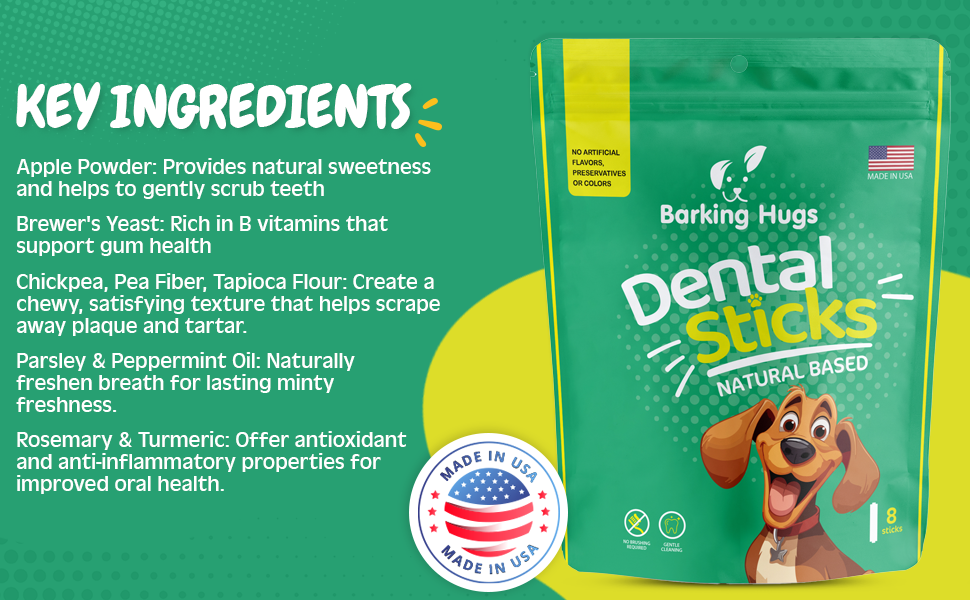 Barking Hugs Dental Sticks for Dogs